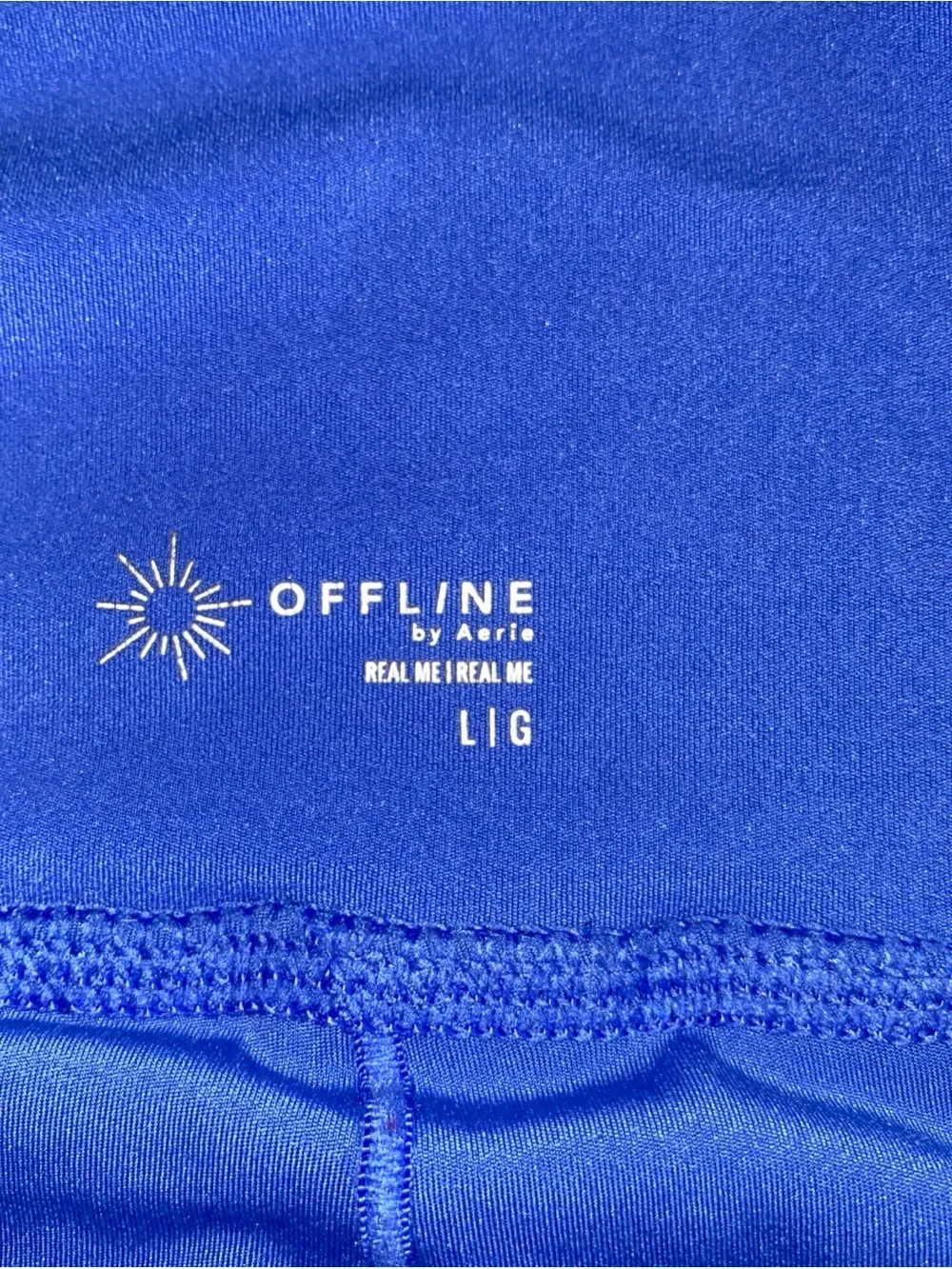 aerie Royal Blue Active Shorts with Subtle Logo